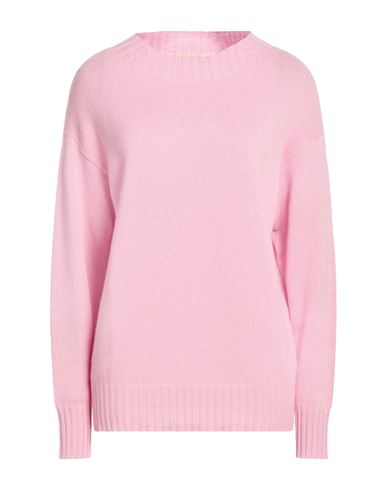 Woman Sweater Pink Size L Cashmere