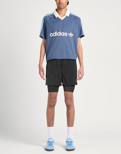 Man Shorts & Bermuda Shorts Black Size L Polyester, Elastane