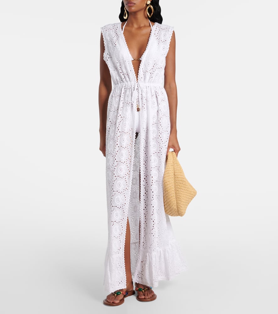 Tessa embroidered floral beach dress
