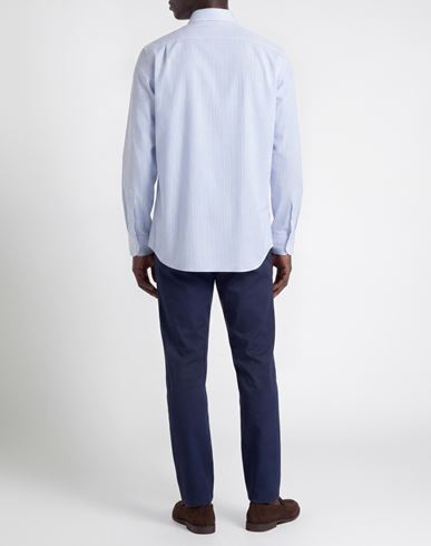 Man Shirt Azure Size 15 Cotton