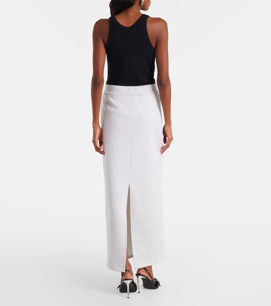 Cotton-blend maxi skirt