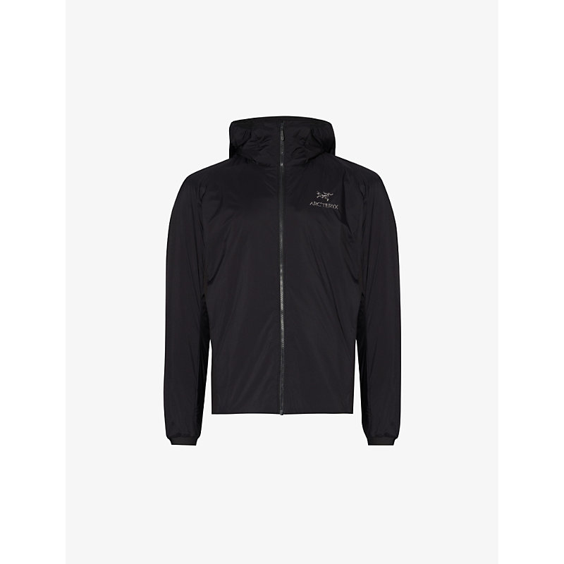 Mens Black Atom Logo-print Shell Jacket 