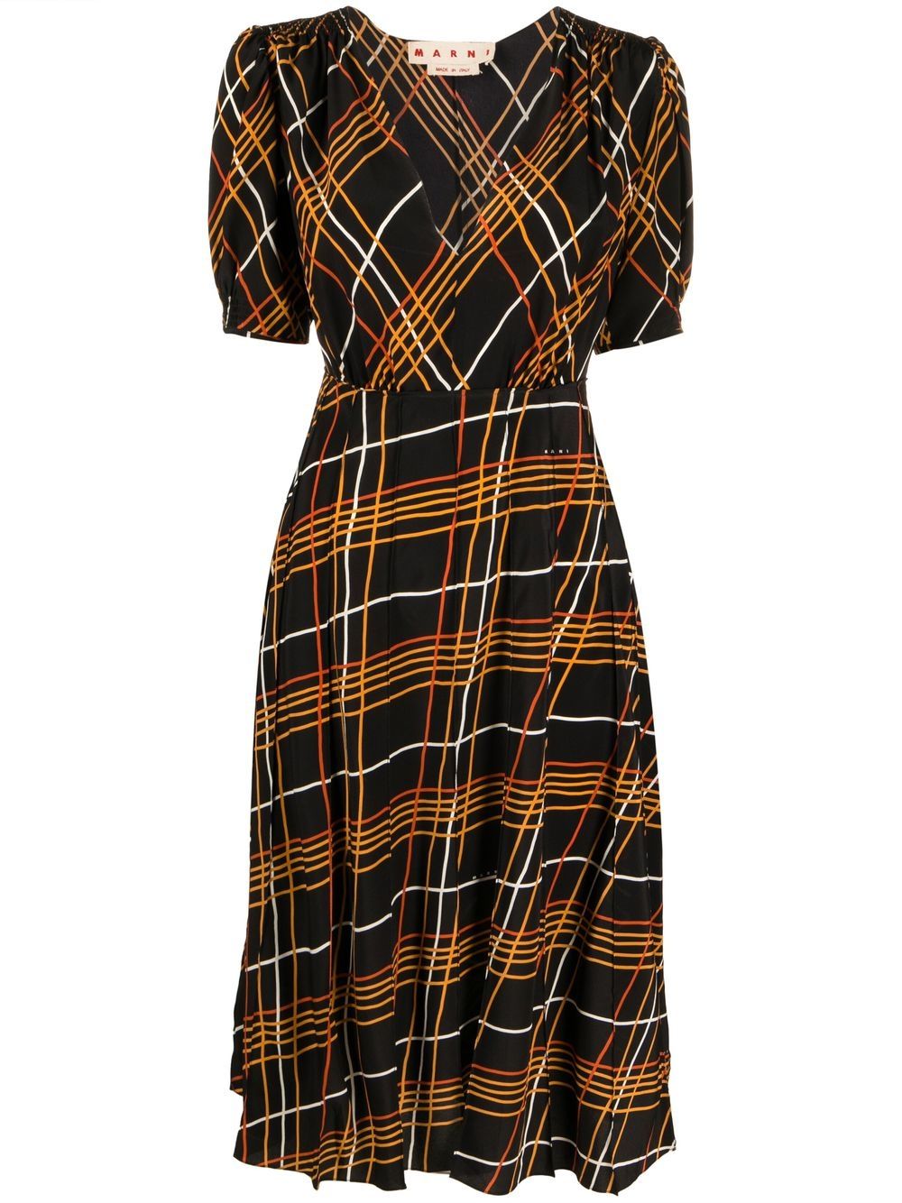 Multi-way stripe midi dress - Black
