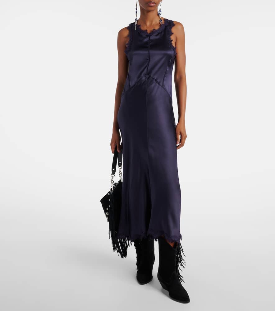 Jadelia silk-blend satin midi dress