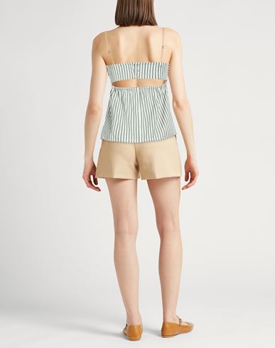 Chocolat Woman Top Military green Size 6 Viscose, Linen, Polyamide