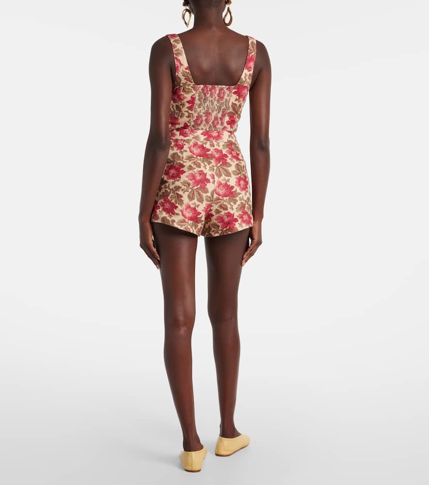 Rosalie floral linen shorts
