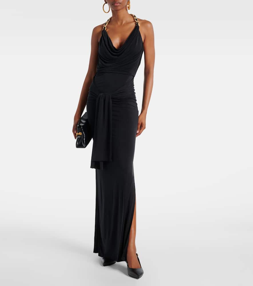 Draped gathered gown