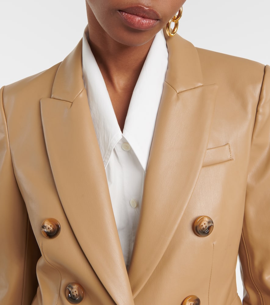 Cooke single-breasted faux leather jacket