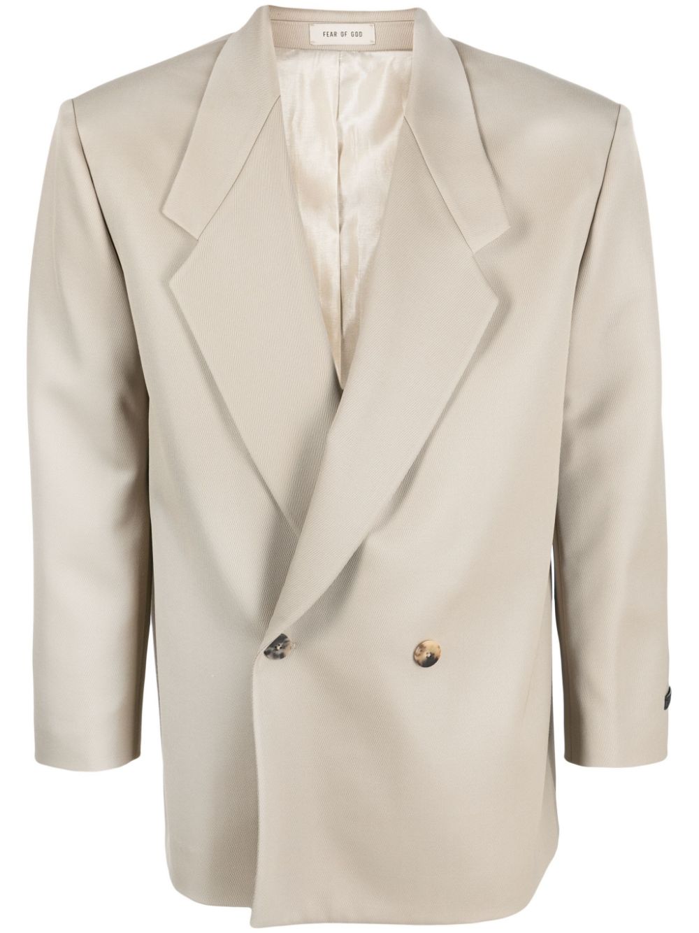 Double-breasted virgin wool blazer - Black