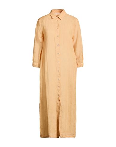 Woman Midi dress Apricot Size 8 Linen