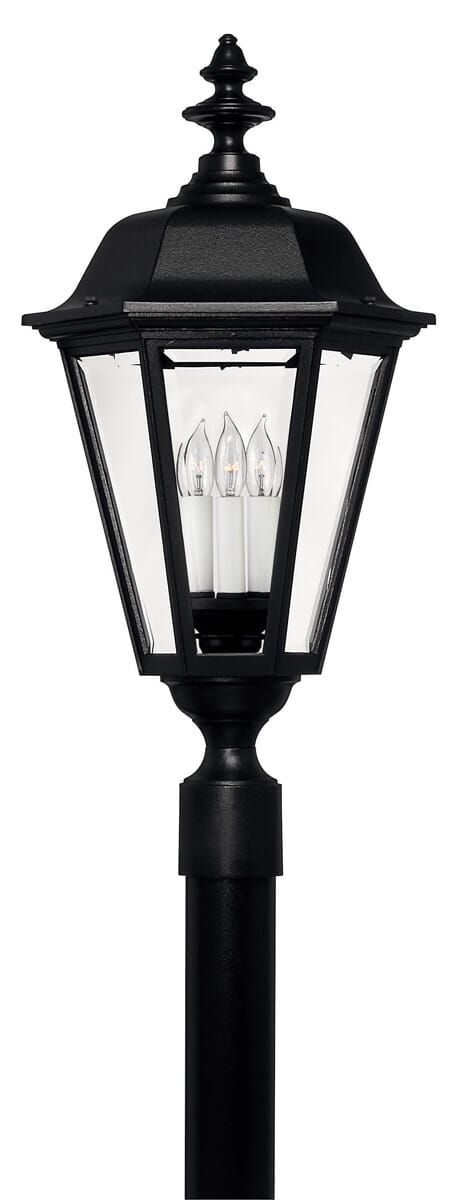 Black LED Post Top Pier Mount from the Manor House Collection