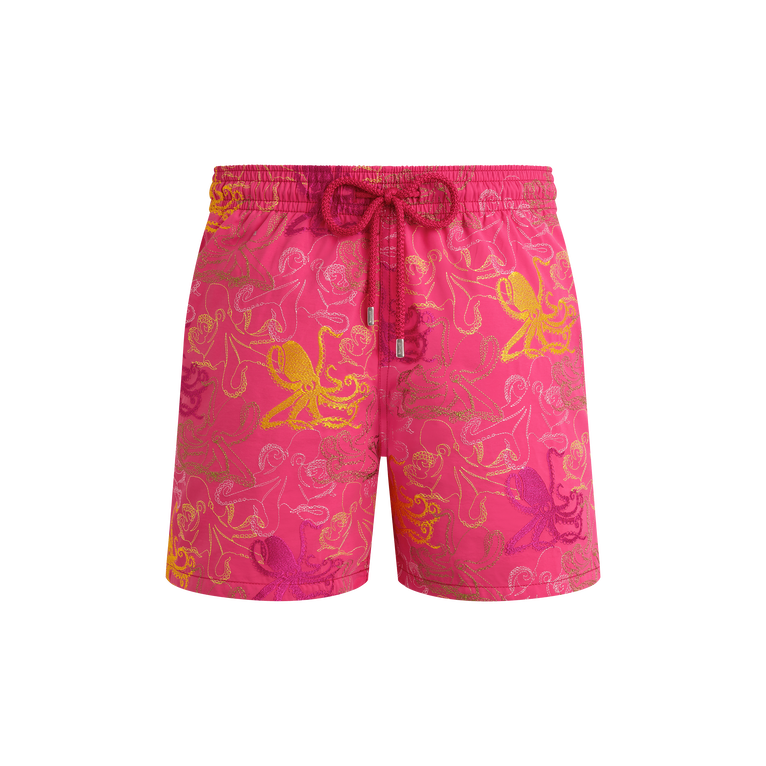 Men Swim Shorts Embroidered Octopussy - Limited Edition - Swimming Trunk - Mistral - Pink