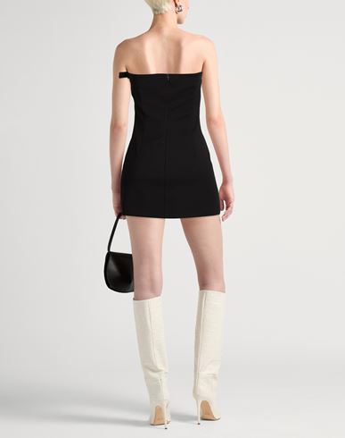 Woman Mini dress Black Size 4 Virgin Wool, Elastane