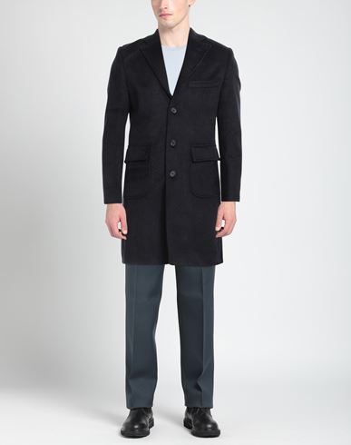 Man Coat Midnight blue Size 38 Polyester, Viscose, Wool