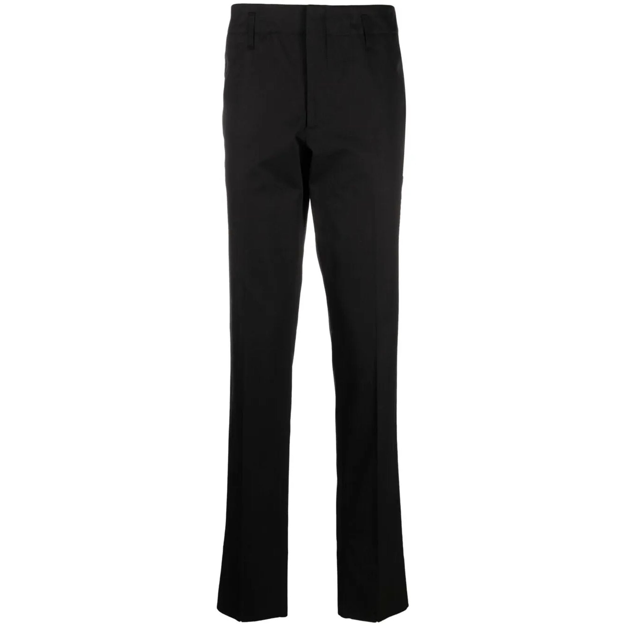 Slim-Fit Tailored Trousers — Black
