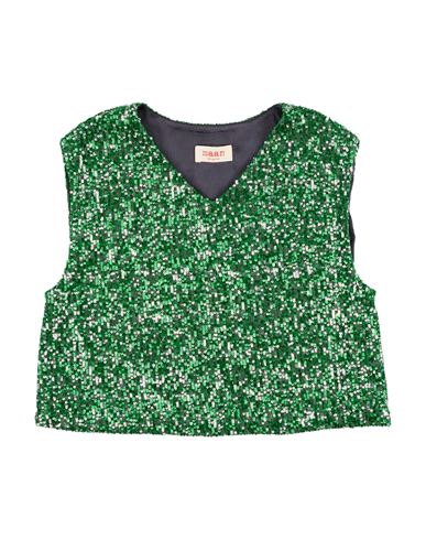 Kid Girl Top Green Size 14 Polyester, Elastane