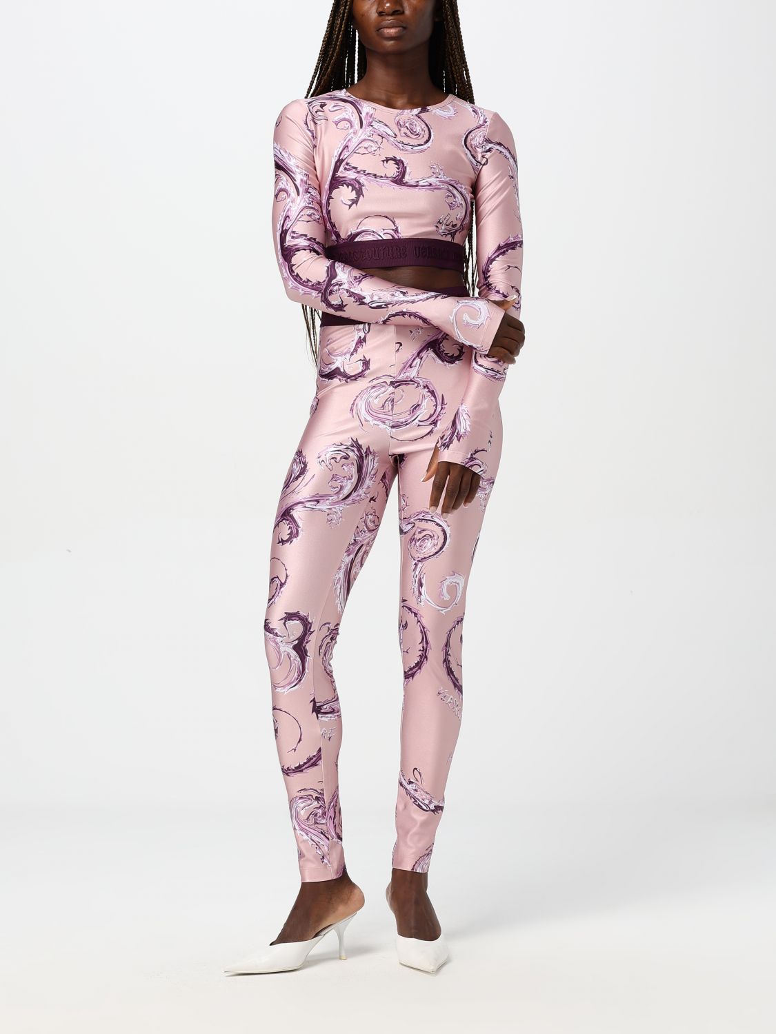 Chromo Couture-print leggings - Pink