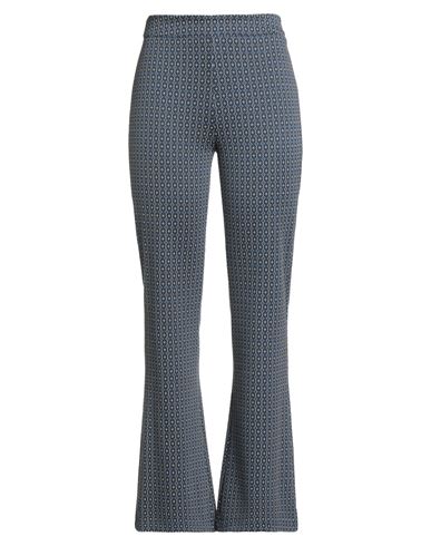 Crochè Woman Pants Blue Size M Polyester, Viscose, Elastane, Acrylic