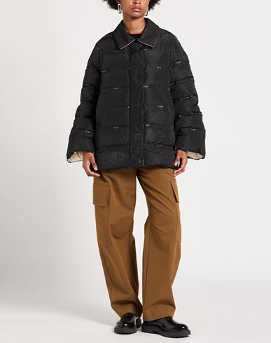 Woman Puffer Black Size 4 Polyester