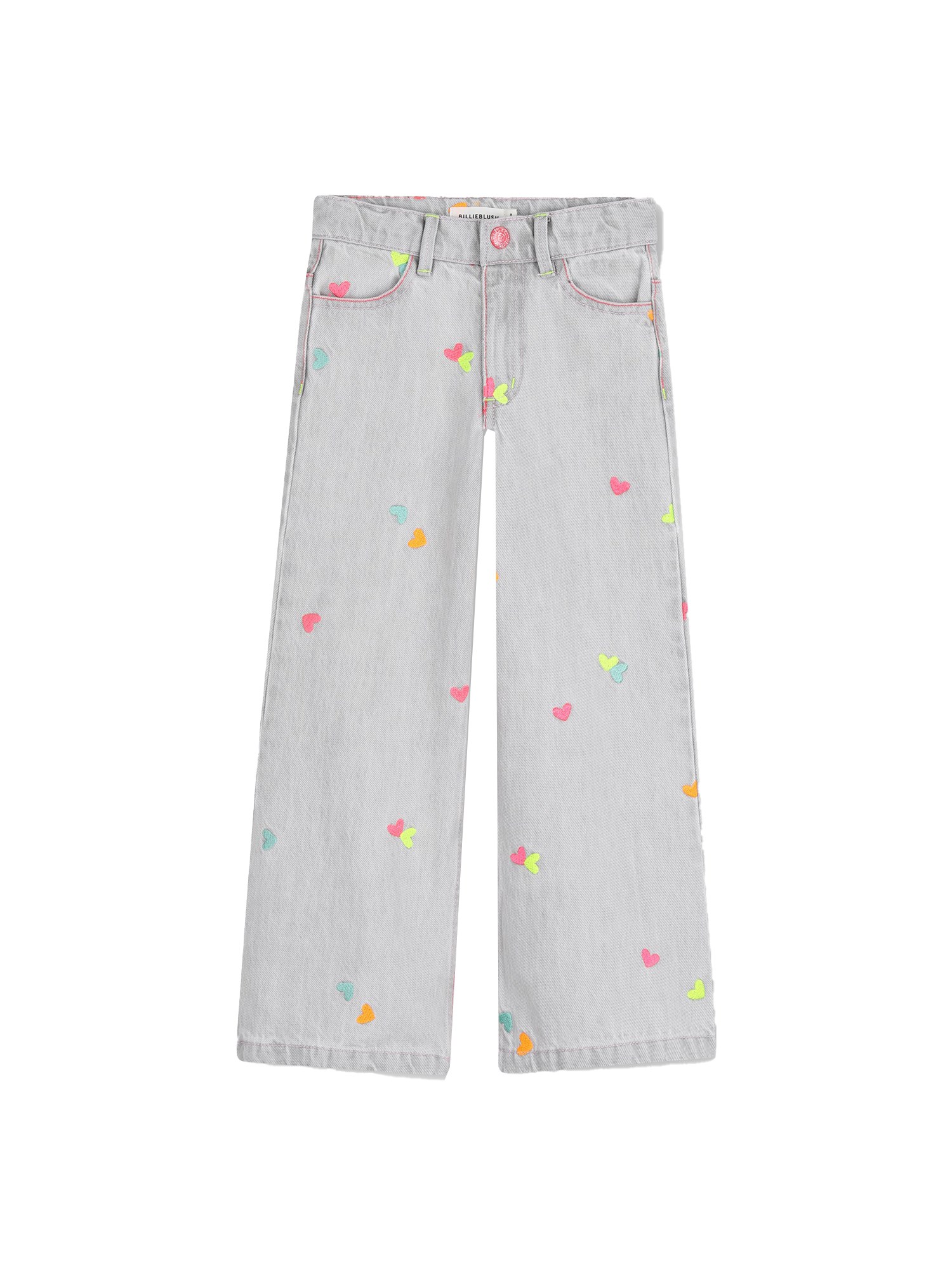 Pantalone jeans con cuoricini