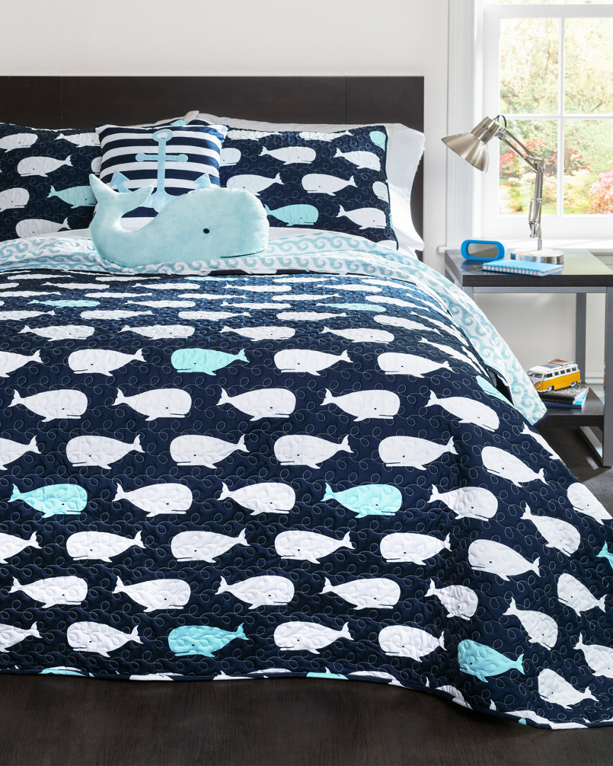 Lush Decor Whale Quilt Set