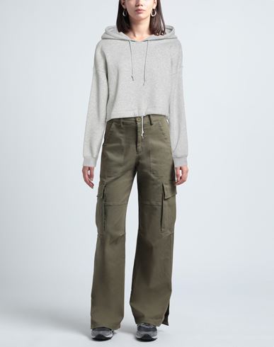 Woman Sweatshirt Grey Size L Cotton, Polyester