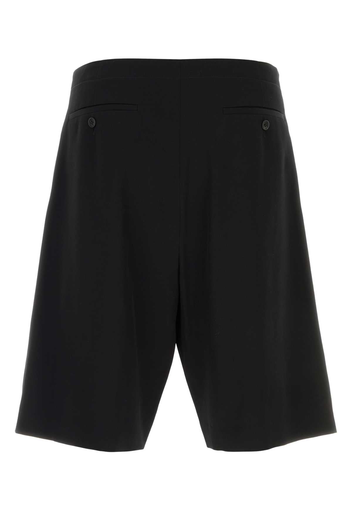 The Row Black Wool Sayed Bermuda Short