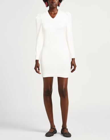 Woman Mini dress Cream Size 6 Viscose, Polyester