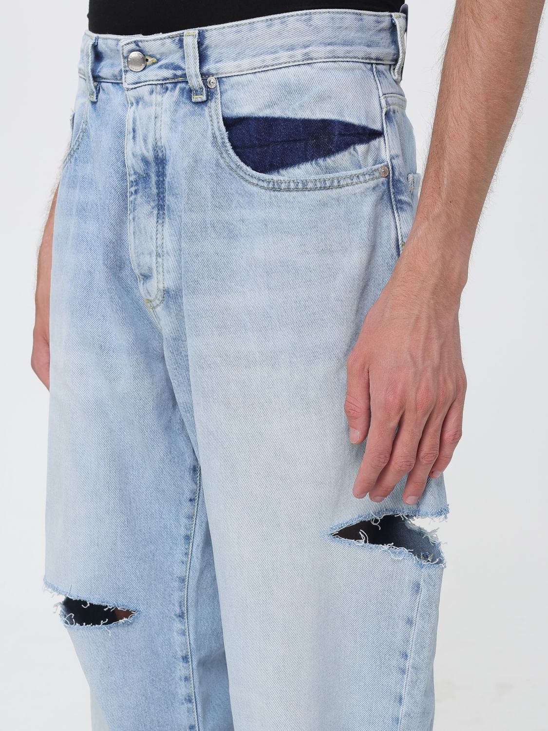 Jeans Men color Stone Washed