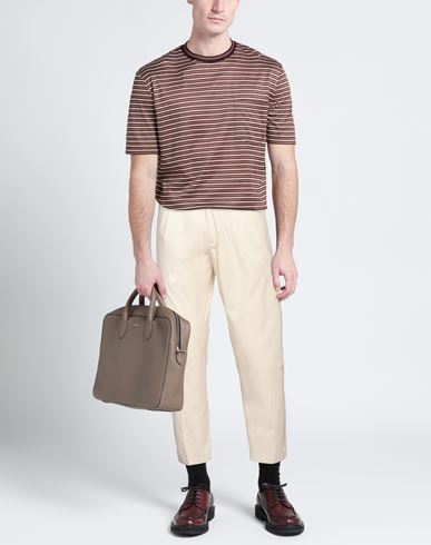 Man Pants Beige Size 40 Cotton, Elastane
