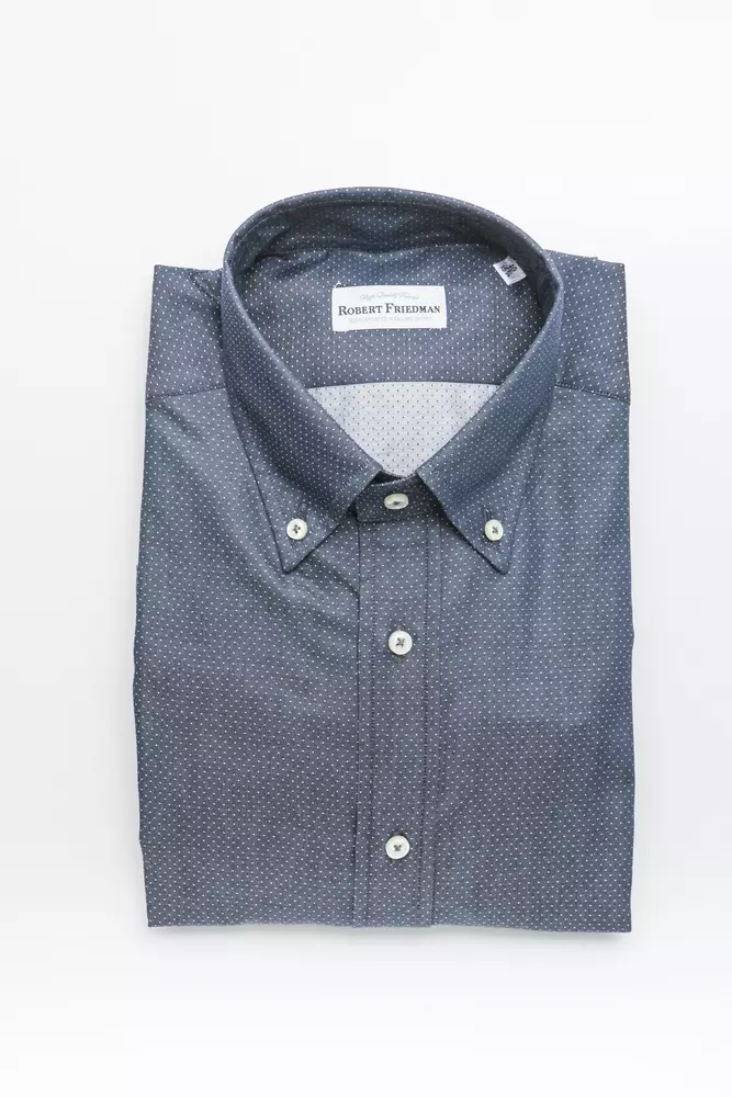 Robert Friedman Blue Cotton Men's Men's Shirt