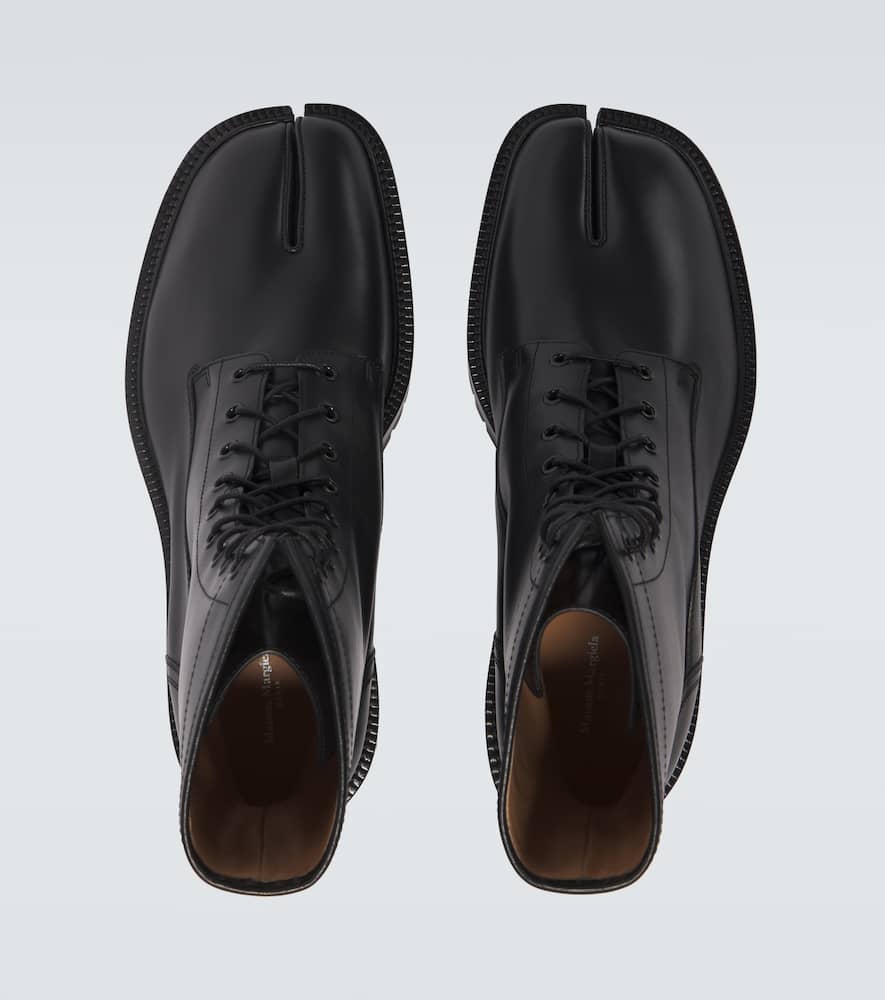 Tabi leather combat boots