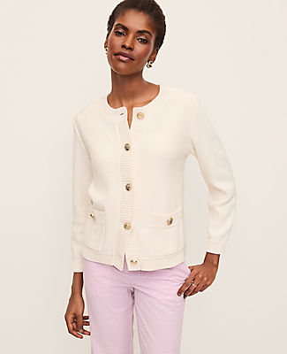 Ann Taylor Crew Neck Cardigan