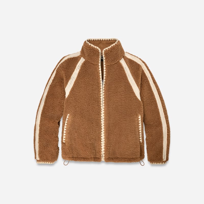 ® Women's Nikia Crochet ®fluff Jacket Fleece in Chestnut