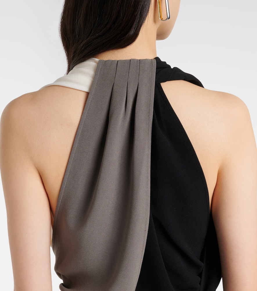 Elsa draped crêpe midi dress