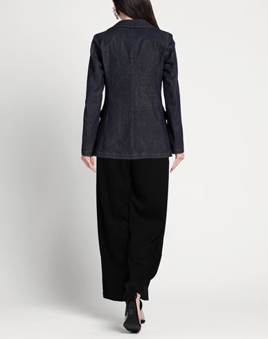 Woman Blazer Blue Size 12 Cotton, Polyester, Viscose, Elastane