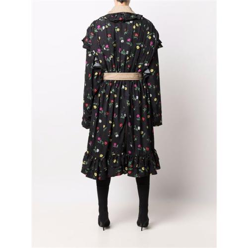 Reversible trench coat in viscose and cotton blend