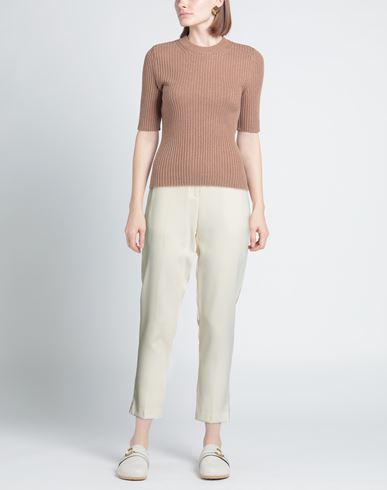 Woman Pants Ivory Size 6 Polyester, Viscose