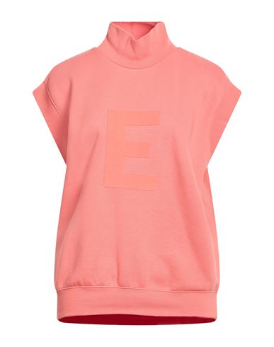 Woman Sweatshirt Salmon pink Size L Cotton, Polyester