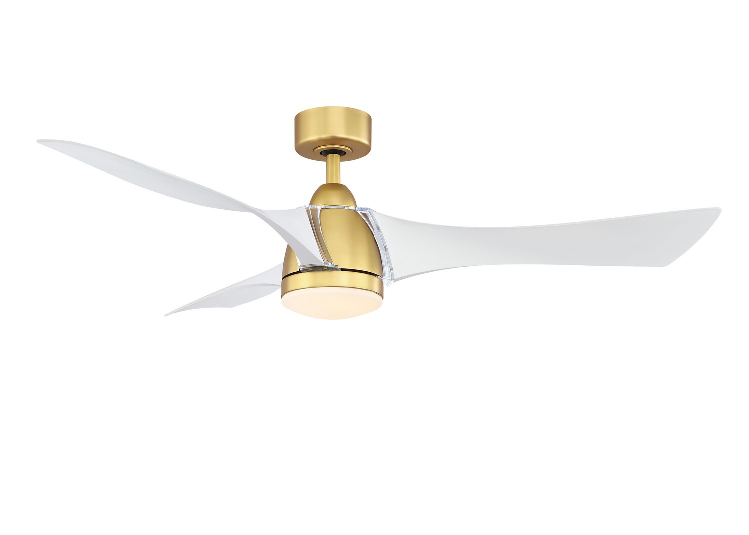 Brushed Satin Brass 56"Ceiling Fan from the Klear Collection
