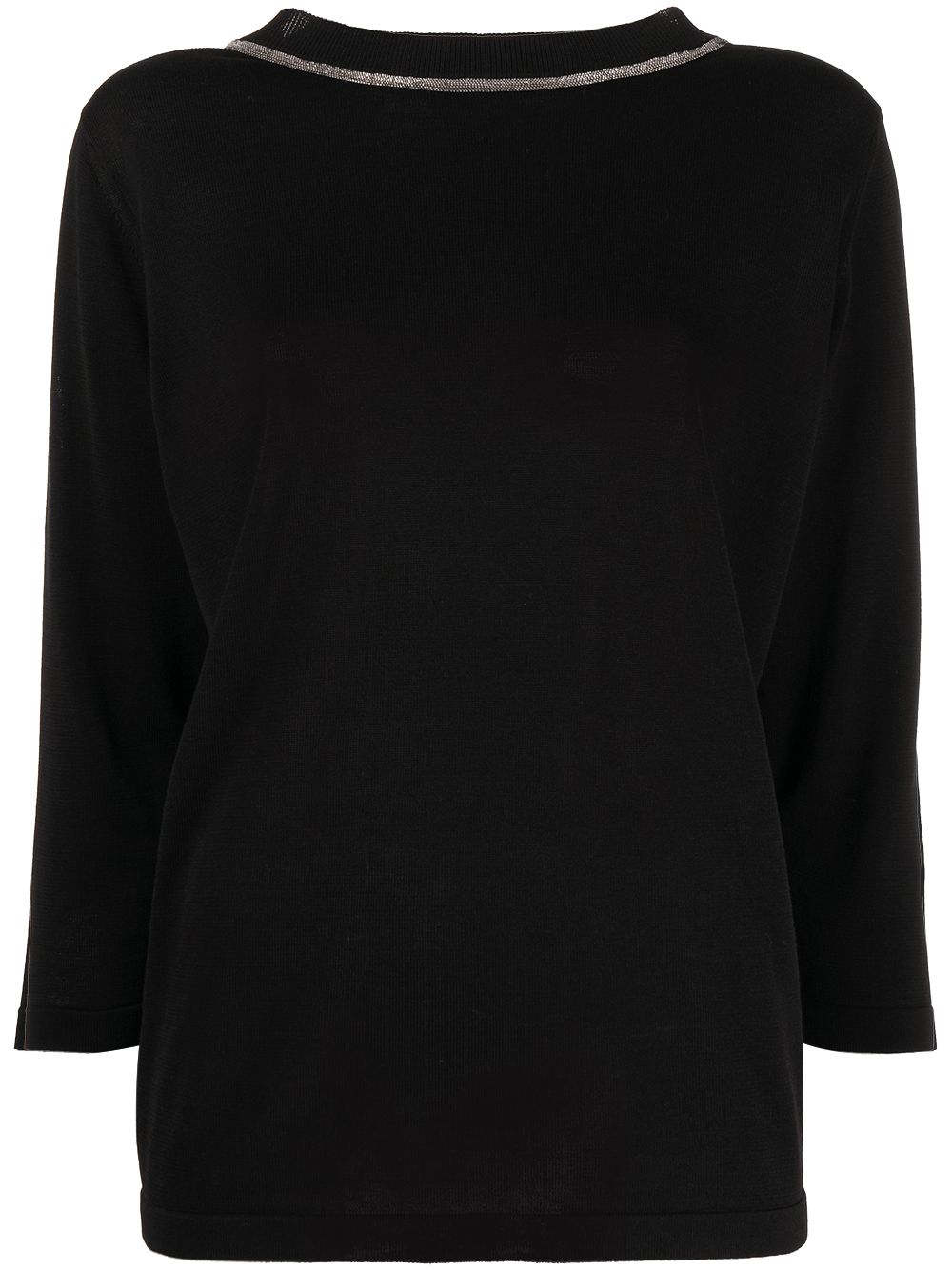 Contrast-stripe jumper - Black