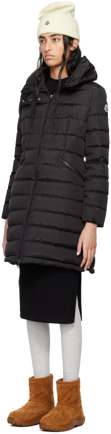 Moncler Black Flammette Down Coat