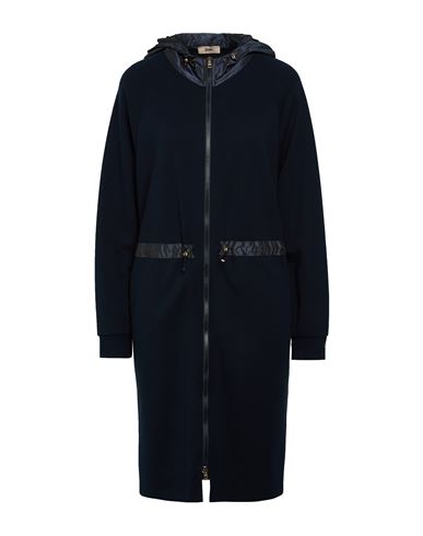 Woman Overcoat & Trench Coat Midnight blue Size 2 Cotton, Polyester