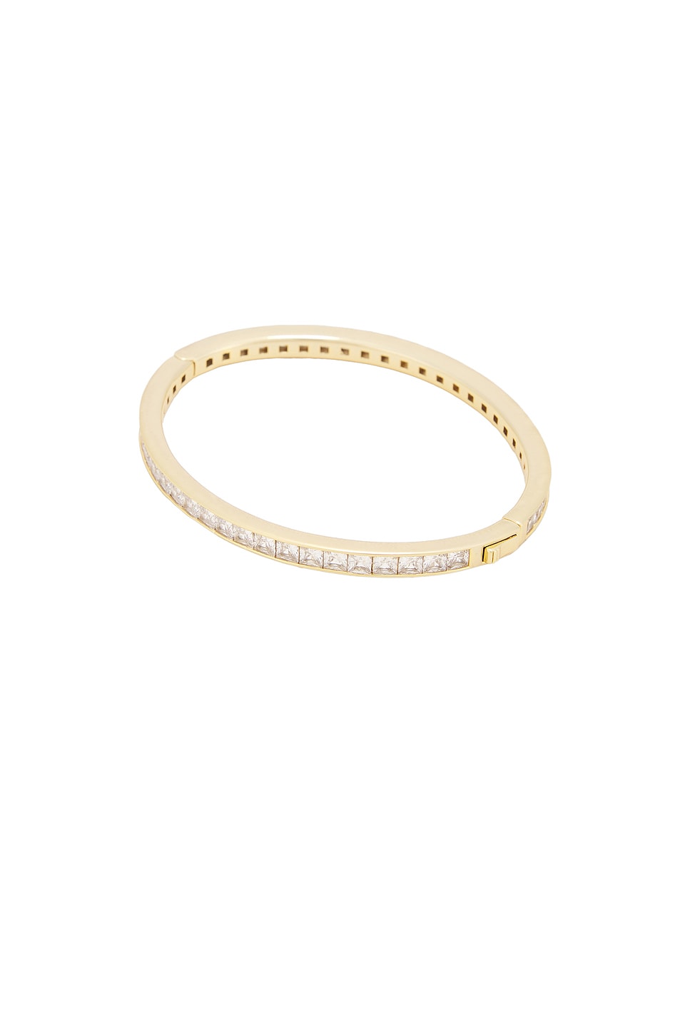 MEGA Princess Bangle Bracelet in Brass & 14k Gold Vermeil - Metallic Gold. a