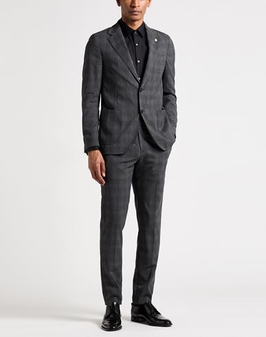 Man Suit Charcoal Size 36 Wool, Polyester, Elastane