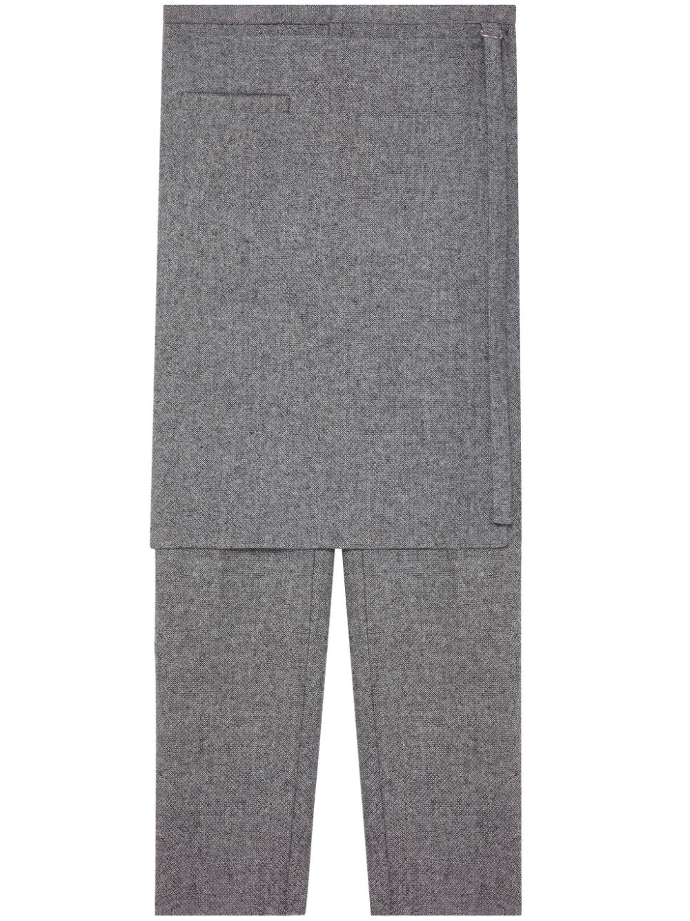 Layered tailored trousers - Grey