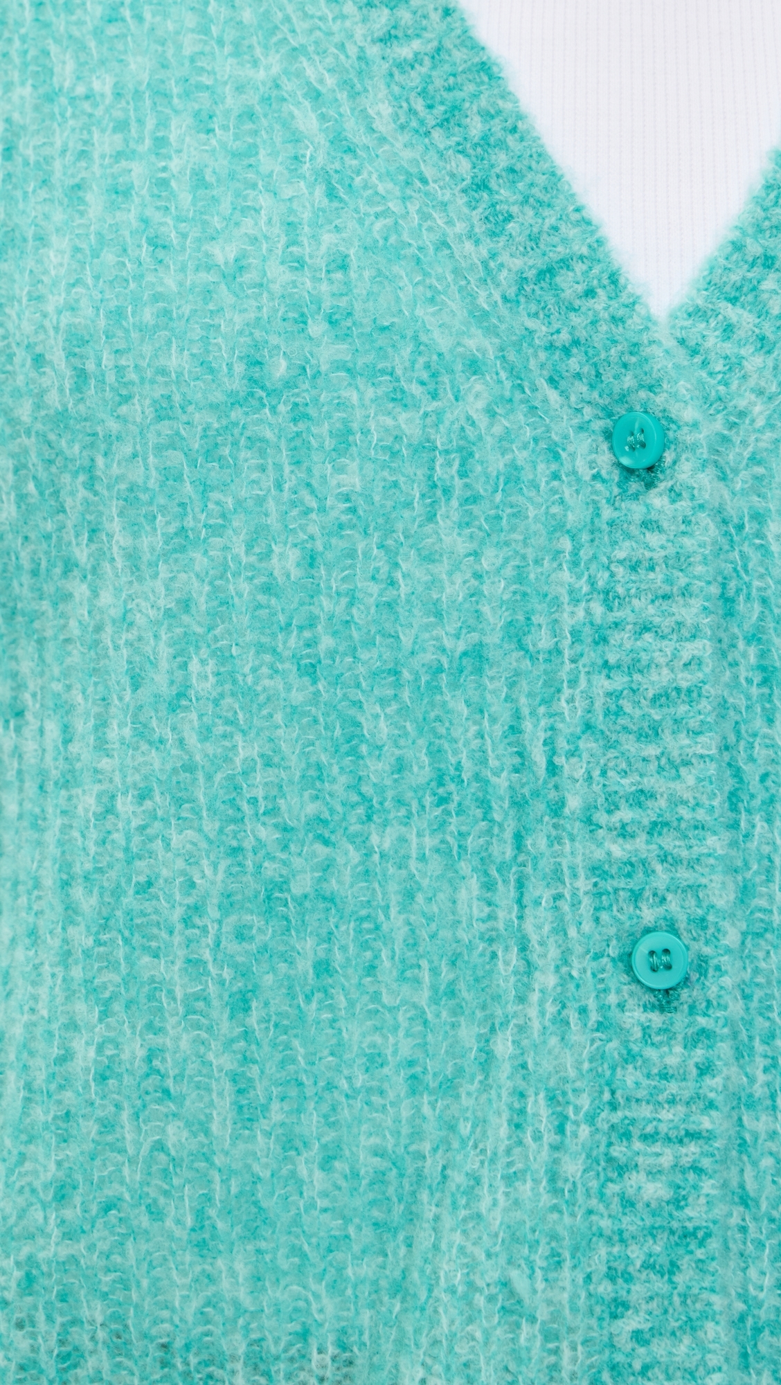 Nuggy Cardigan Turquoise Fluo Chine