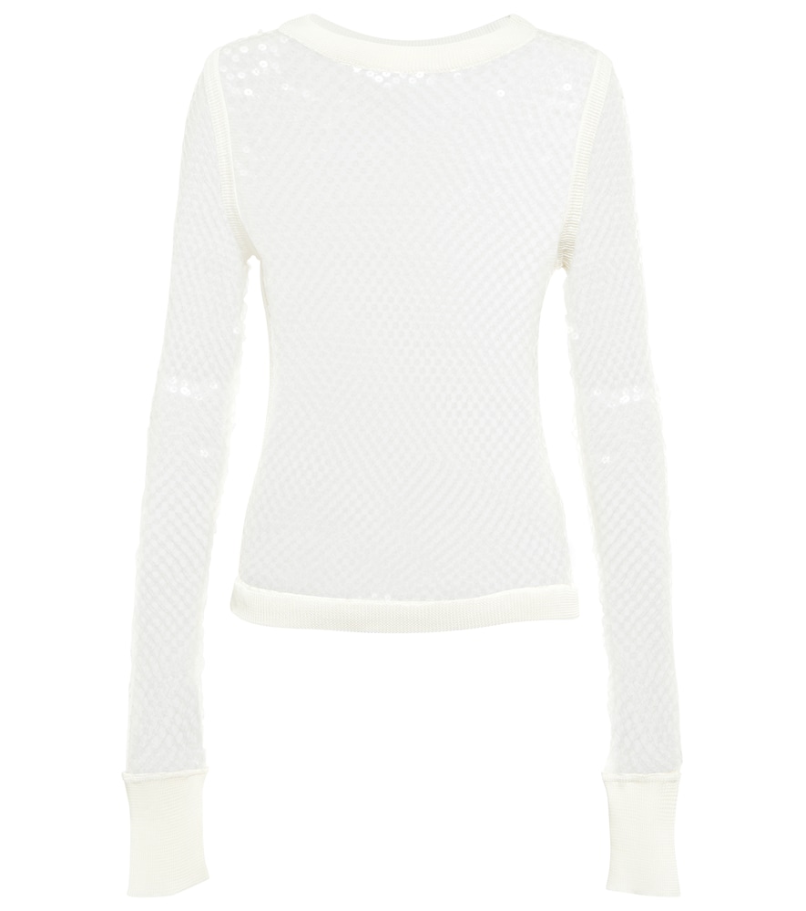 Jean Paul Gaultier Sequined net top