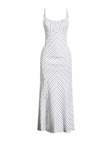 Woman Maxi dress Blue Size 4 Viscose, Cotton, Linen