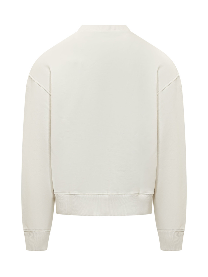 White Graphic Crew Neck Sweatshirt
